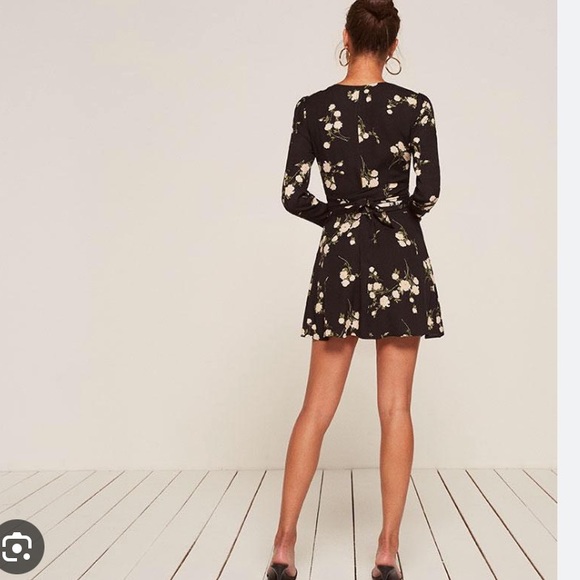 NWT Reformation Zircon Contessa Mini Wrap Dress - Picture 2 of 9